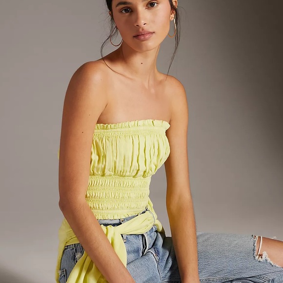 Anthropologie Tops - Anthropologie Lemongrass Top Pilcro XL